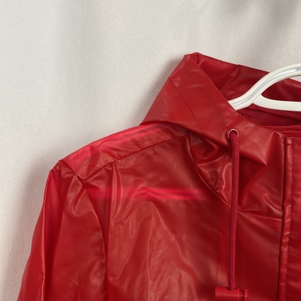 Levi's® Red Translucent Rain Jacket - Size Small - Picture 3 of 12